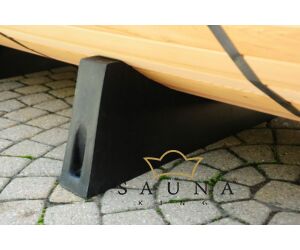 ALMOST HEAVEN Fass-Sauna Audra aus rustischem Rotzedernholz, Massivholzsauna aus Finnland
