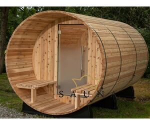 ALMOST HEAVEN Fass-Sauna Charleston aus Fichtenholz