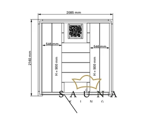 HARVIA Solide Grand Luxus Finnsauna 209x214 cm