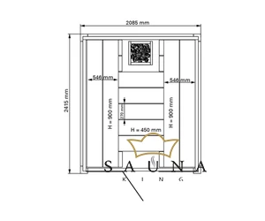 HARVIA Solide Imperial Luxus Finnsauna 209x241 cm