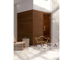 HARVIA Finnsauna Utu Medium mit Saunaofen & Steuerung, aus Thermoholz 160 x 160 cm