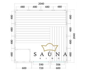 HARVIA Finnsauna Komfort Large mit Saunaofen & Steuerung 208 x 206 cm
