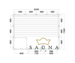 HARVIA Finnsauna Komfort Small mit Saunaofen & Steuerung 208 x 158 cm