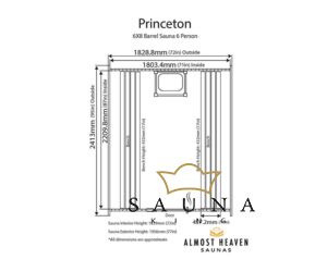 ALMOST HEAVEN Fass-Sauna Princeton  aus Fichtenholz
