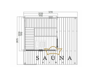 SENTIOTEC Gartensauna Scala Medium, Massivholzsauna aus Finnland