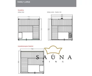 HARVIA Family Large finnsauna 196x189cm