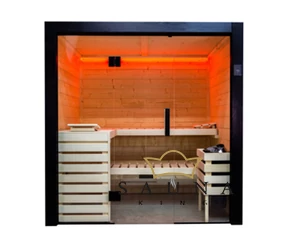 HARVIA Family Medium finnsauna, inkl. Saunaofen & Steuerung 196x159cm 