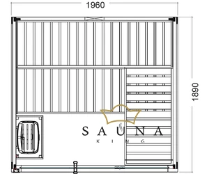 HARVIA Family Large finnsauna 196x189cm