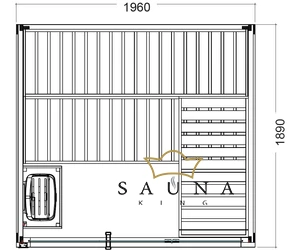 HARVIA Family Large finnsauna, inkl. Saunaofen & Steuerung 196x189cm