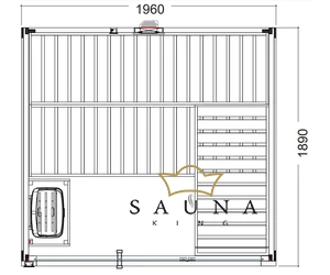 HARVIA Family Large finn- und infrasauna 196x189cm