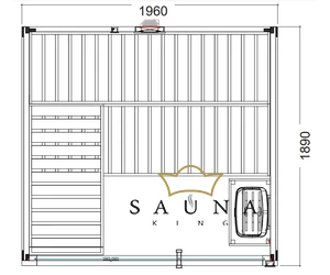 HARVIA Family Large finn- und infrasauna 196x189cm