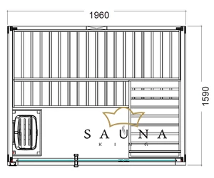 HARVIA Family Medium finnsauna 196x159cm