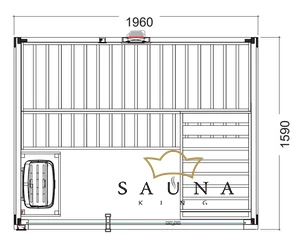 HARVIA Family Medium finn- und infrasauna 196x159cm