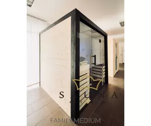SENTIOTEC Finn- und Infrasauna FAMILY MEDIUM, inkl. Saunaofen, Infrarotstarhler, Saunasteuerung, 196 x 159 x 204 cm