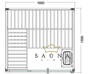 HARVIA Family Small finnsauna 166x159cm