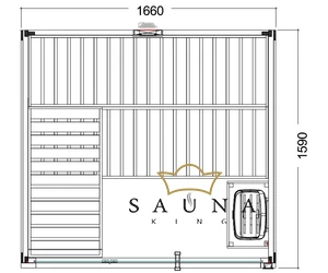 HARVIA Family Small finn- und infrasauna 166x159cm