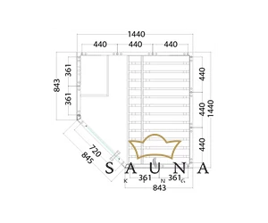 Sentiotec Finnsauna Wellfun Mini, Massivholzsauna aus Finnland