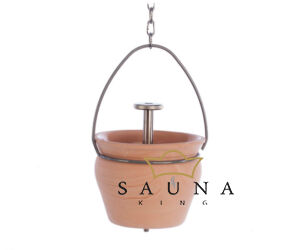 Sauna Aufgusstopf mit 5 Stk Sauna-Duftöle