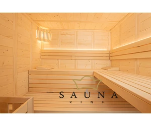 HARVIA Finnsauna Komfort Large mit Saunaofen & Steuerung 208 x 206 cm