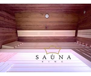 SAUNA KING Finnsauna für 4-5 Personen aus Altholz