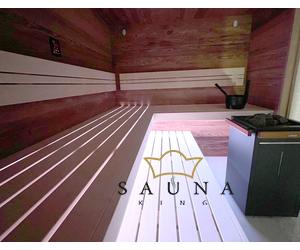 SAUNA KING Finnsauna für 4-5 Personen aus Altholz
