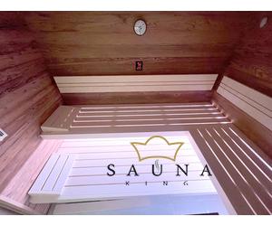 SAUNA KING Finnsauna für 4-5 Personen aus Altholz
