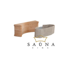 Sauna Kopfstütze mit abnehmbarer Textilbespannung