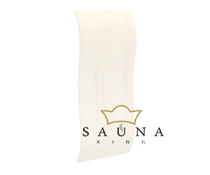 Sauna Rückenlehne Wave aus Red Cedar, wellenförmig