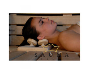 Ergonomische 4 Punkt- Sauna Kopfstütze, Natur Espe