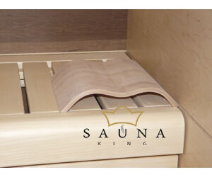 Sauna Kopfstütze Wave aus Natur Espe, wellenförmig