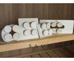 HaLu Ergonomische Sauna Kopfstütze, Red Cedar, eckig