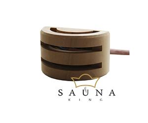 Sentiotec Saunasteuerung Set Wave.com4 (Finnisch), Bedienteil: dunkles Holz