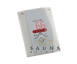 Sentiotec Infrasauna Steuerung Set Wave.com4, Bedienteil: dunkles Holz