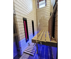 INFRAROTMED Tiefenwärmestrahler im Gehäuse mit Glaskeramik für IR-Kabinen & Saunen, 750w