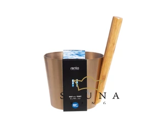RENTO Saunakübel aus Aluminium, Champagner, 5L