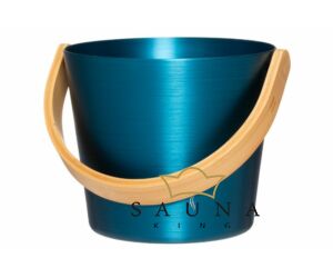 RENTO Saunakübel + Saunakelle aus Aluminium, Navy Blau 5L