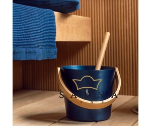 RENTO Saunakübel aus Aluminium, Navy Blau, 5L