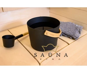 Harvia Click Saunakübel Set, 4 L, Aluminium, schwarz