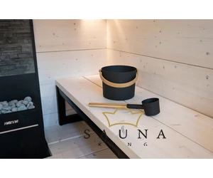 Harvia Click Saunakübel Set, 4 L, Aluminium, schwarz