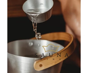 RENTO Saunakübel-Set aus Aluminium, Silber, 5L