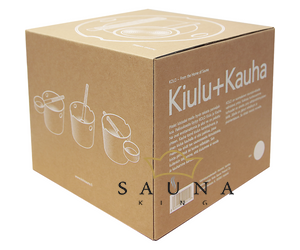 Kolo Saunakübel Set, 5 L, weiss und schwarz