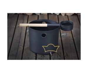 Kolo Saunakübel Set, 5 L, schwarz