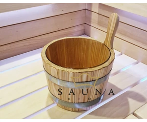 Sauna-Kübel Lärche, ohne Kunststoff-Einsatz, 5L