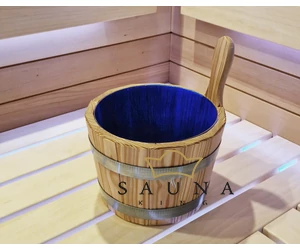Kunststoff Einsatz für Saunakübel Lärche 5L, blau