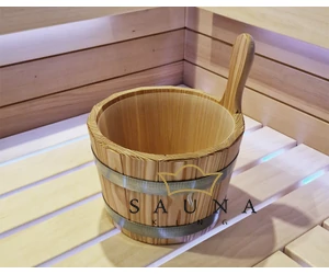 Sauna-Kübel Lärche, ohne Kunststoff-Einsatz, 5L
