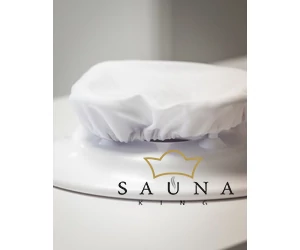 HaLu ergonomische Hamam-, Kosmetik- oder Massage-Kopfstütze, weiß, mit Textilbezug