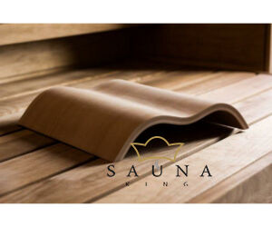 Sauna Kopfstütze Wave aus Natur Espe, wellenförmig