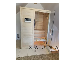 SENTIOTEC Kombisauna (Finn+Infra) Alaska Mini Infra+, Massivholzsauna aus Finnland