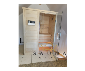 SENTIOTEC Kombisauna (Finn+Infra) Alaska Mini Infra+, Massivholzsauna aus Finnland