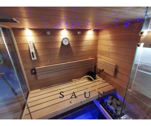 SAUNA KING Finn+Infra kombinierte Sauna Rhodos für 1-2 Personen